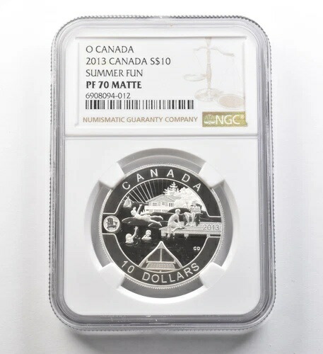 2013年 カナダ 10ドル銀貨 O カナダ サマーファン PF70 マット NGC *8248
