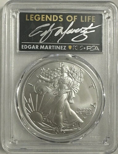 2025年 1ドル アメリカン シルバー イーグル PCGS MS70 FS レジェンド オブ ライフ エドガー マルティネス #146
