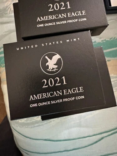 2021 W タイプ1 アメリカンイーグル プルーフ 1オンス .999 シルバー地金 $1 OGP COA