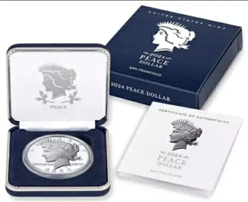 2024S プルーフ ピース シルバー ドルコイン .999 ファイン OGP/COA