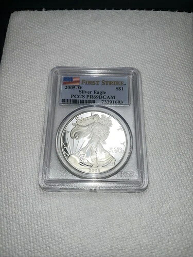 2005年 W シルバーイーグルドル PR69 DCAM PCGS 認定
