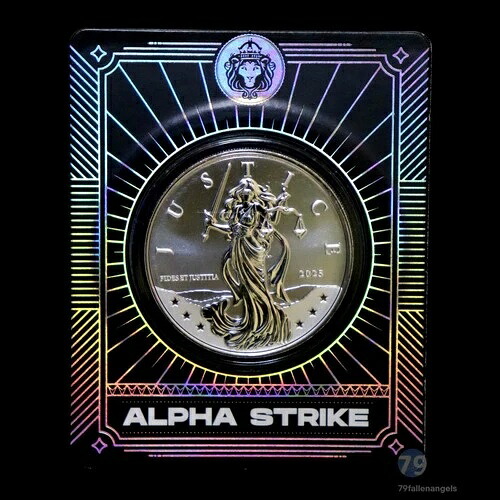 2025 レディ・ジャスティス アルファ・ストライク シルバー 1オンス BU .999 ニウエ