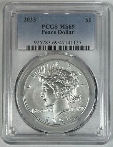 2023年ピースシルバー1ドルコイン PCGS MS 69