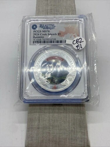 7k Metals Beauty of the World イタリア ドロミテ 2024 クック・イズ $5 PCGS MS70 CB2-81