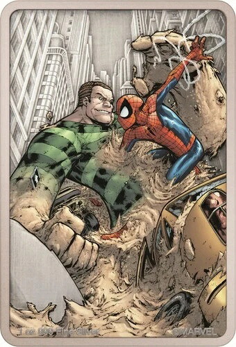 2024年 ニウエ マーベル スパイダーマン ヴィランズ サンドマン 1オンス アンティークシルバーコイン