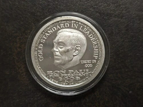 2008年 ロン・ポール NORFED リバティ 20ドル 1オンス .999 純銀ラウンドコイン 41,470円