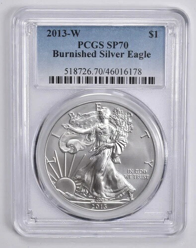 2013-W バーニッシュドシルバーイーグル SP70 PCGS ブルーラベル
