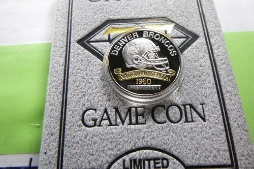 デンバー・ブロンコス NFL フットボール 1960年 就任シーズン シルバー ゴールド コインケース 5BD2