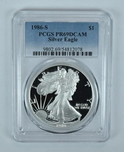 1986-S アメリカン シルバー イーグル PR69 DCAM PCGS ブルーラベル