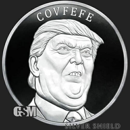 2023年 1オンス ドナルド・トランプ「COVFEFE」プルーフ - シルバーシールド .999 ピュアコレクターラウンド