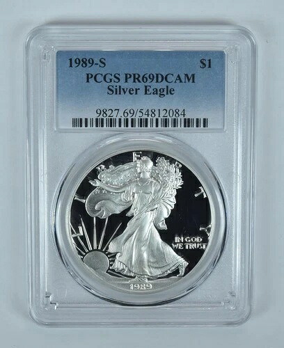1989-S アメリカン シルバー イーグル PR69 DCAM PCGS ブルーラベル
