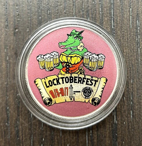 ロックトーバーフェスト ローグアイランド ミントピンク キーストーン 1オンス シルバーアート ラウンド 10/5-10/7