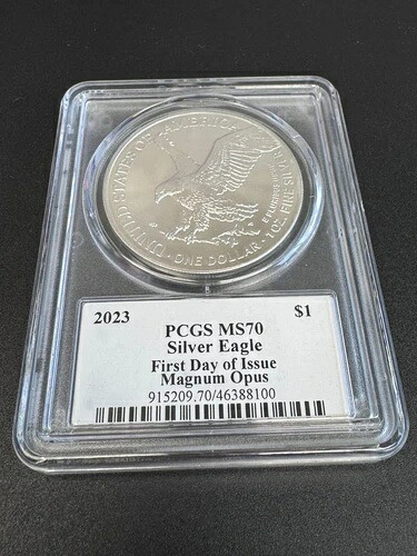 2023 シルバーイーグル PCGS MS70 トーマス・クリーブランド 発行初日 FDI フラッグラベル