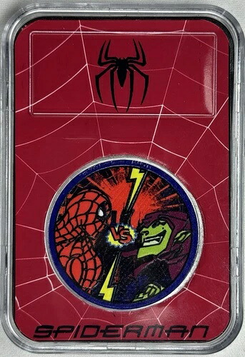 2024年 NIUE スパイダーマン vs グリーンゴブリン カラー版 1オンス .999 シルバー