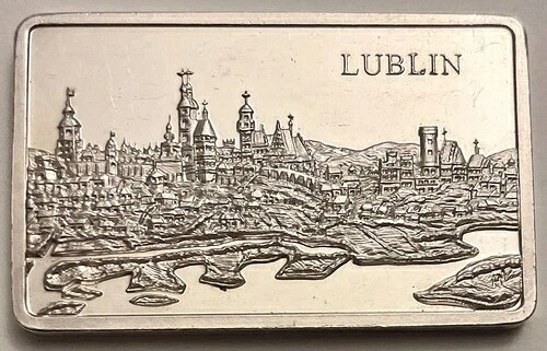 希少 PAMP SUISSE - LUBLIN POLAND - 1 OZ .999 シルバー アートバー スイス ポーランド