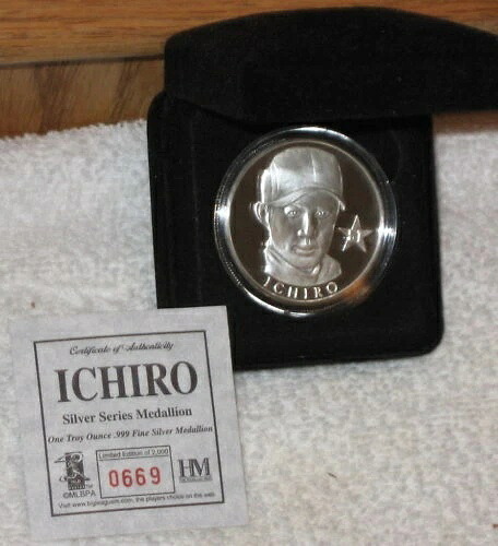 2001年 イチロー ファインシルバー .999 1トロイオンス コイン（鑑定書付き）