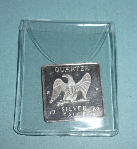 1969年 1/4オンス .999 銀貨 ワンハーフシルバー イーグルズネスト ワラワラ、ワシントン州