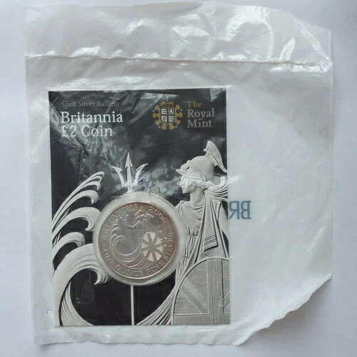 2008年ブリタニアシルバー1オンス2ポンドブリリアント未流通コイン（未開封） 41,470円