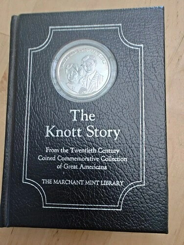 .999 シルバー ラウンド サイン入り The Knotts Story Book Mint Library 59/2100 レア!!