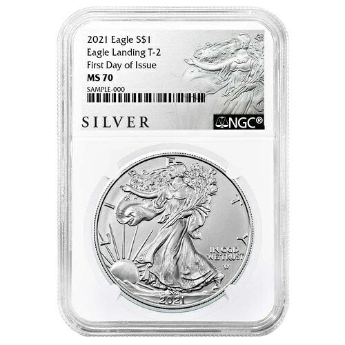 2021年 1ドル タイプ2 アメリカン シルバー イーグル NGC MS70 FDI ALSラベル