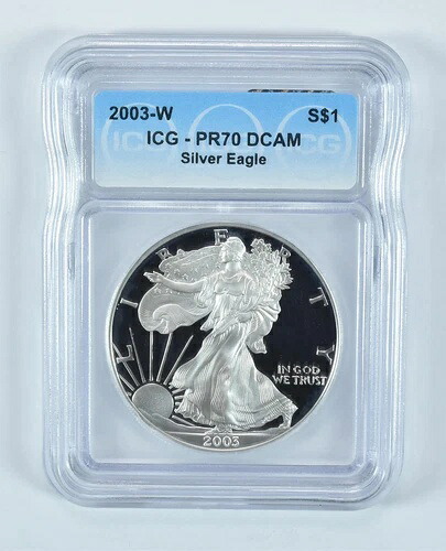 2003-W アメリカン シルバー イーグル PR70 DCAM ICG