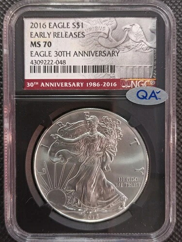 ?? 2016 アメリカンイーグル ?? 30周年記念 ?? NGC MS70 ?? 早期リリース ??