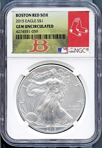 ボストン・レッドソックス 2015 $1 シルバー アメリカンイーグル ジェム Unc NGC # 4274551-059 + ボーナス 41,470円
