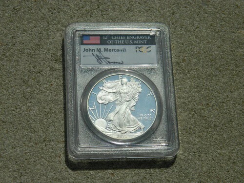 2013年 -W アメリカンイーグル シルバードル プルーフ PCGS PR69DCAM サイン入り J. MERCANTI 41,470円
