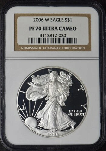 2006-W アメリカン シルバー イーグル - NGC PF70 ウルトラ カメオ - ?COINGIANTS?