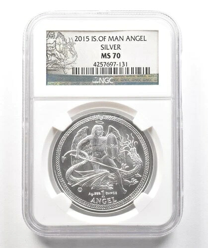 2015年 マン島 シルバーエンジェル 1オンス MS70 NGC *4281 41,470円