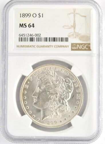 アメリカ合衆国 1899-O モルガン 1ドル 90%銀 ニューオーリンズ造幣局 NGC MS64 コイン