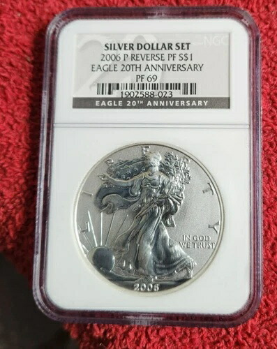 2006年 シルバー リバースプルーフ アメリカンイーグル NGC PF 69