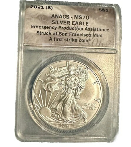 2021年 アメリカン シルバーイーグル ANACS MS70 ファーストストライクコイン