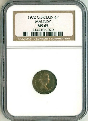 1972年 イギリス 4P マウンディ NGC MS65 エリザベス2世女王 41,470円