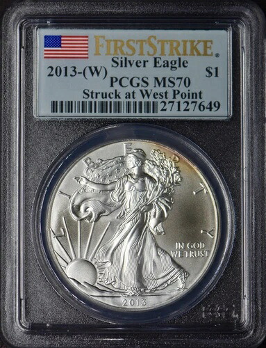 2013-(W) アメリカン シルバー イーグル PCGS MS70 ファーストストライク フラッグトーン ?COINGIANTS?