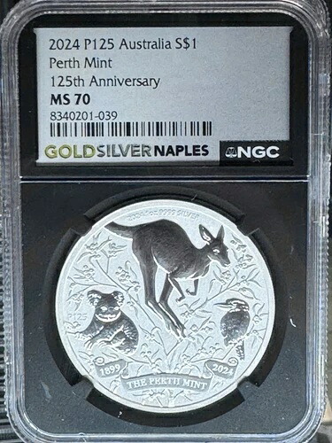 2024 P125 オーストラリア S$1 パース造幣局 125周年記念 MS 70 NGC