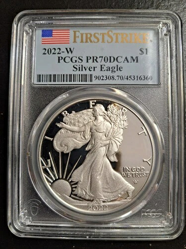 2022-W プルーフ アメリカン シルバー イーグル PCGS PR70 DCAM ファーストストライク フラッグラベル