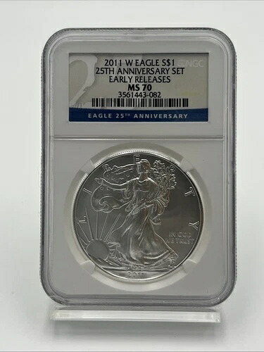 2011 W バーニッシュ 25周年記念セット シルバーイーグル NGC MS70 初期リリース