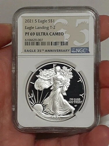 2021 S $1 NGC PF69 プルーフ アメリカン シルバー イーグル タイプ 2 (翌日発送) T-2。