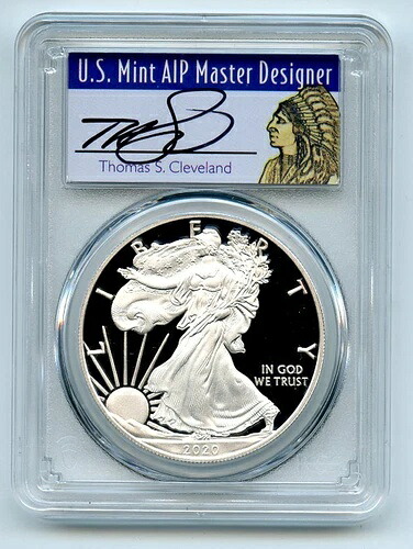 2020 W $1 アメリカンシルバーイーグル お祝い ??PCGS PR69DCAM クリーブランドネイティブ