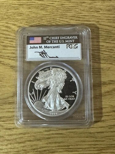 2014年 - W PCGS PR69DCAM シルバーイーグル