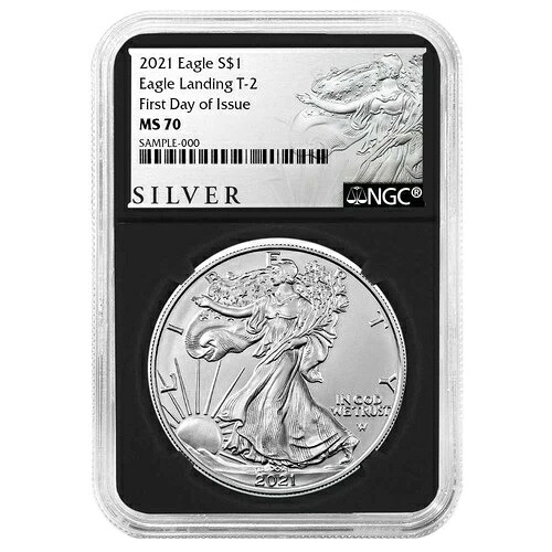 2021年 $1 タイプ2 アメリカンシルバーイーグル NGC MS70 FDI ALSラベル レトロコア