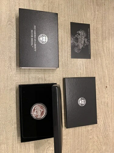 22DB 2022 P アメリカ自由イーグル銀メダル（OGP/COA）手持ちLE
