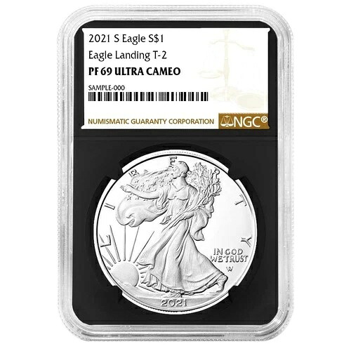 2021-S プルーフ $1 タイプ2 アメリカンシルバーイーグル NGC PF69UC ブラウンラベル レトロコア