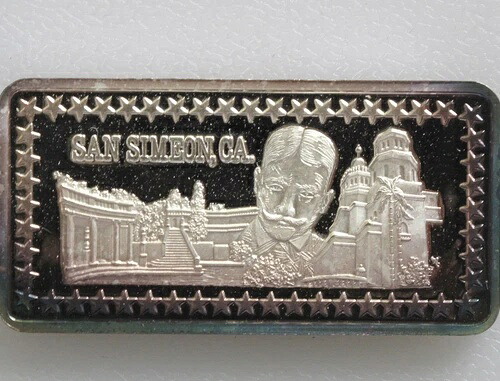 1975年 サンシメオン、カリフォルニア州 シルバーアートバー ハミルトンミント ワンダーズオブアメリカ P0484