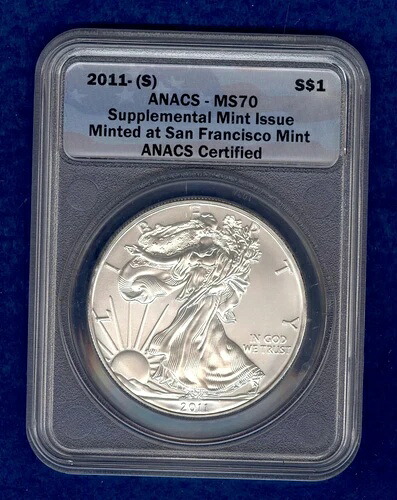 2011年以降 アメリカ銀貨 イーグルドル ANACS MS70 送料無料 G31