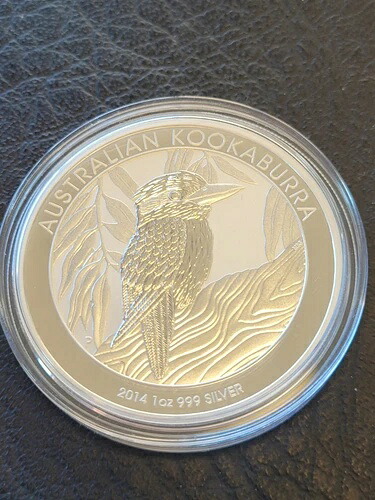2014年 オーストラリア クッカバラ 0.999 銀貨 1オンス 1ドル BUコイン
