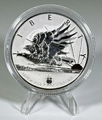 2024 $2 サモア 1オンス ライト オブ リバティ ヴァン ニーケルク エンハンスド リバース プルーフ UHR OGP