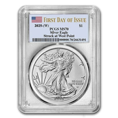 2025-(W) アメリカンシルバーイーグル MS-70 PCGS (発行初日) 40,755円