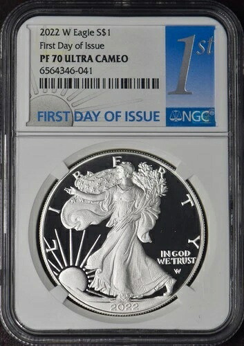 2022-W アメリカン シルバー イーグル NGC PF70 ウルトラ カメオ FDOI - ?COINGIANTS? 40,755円